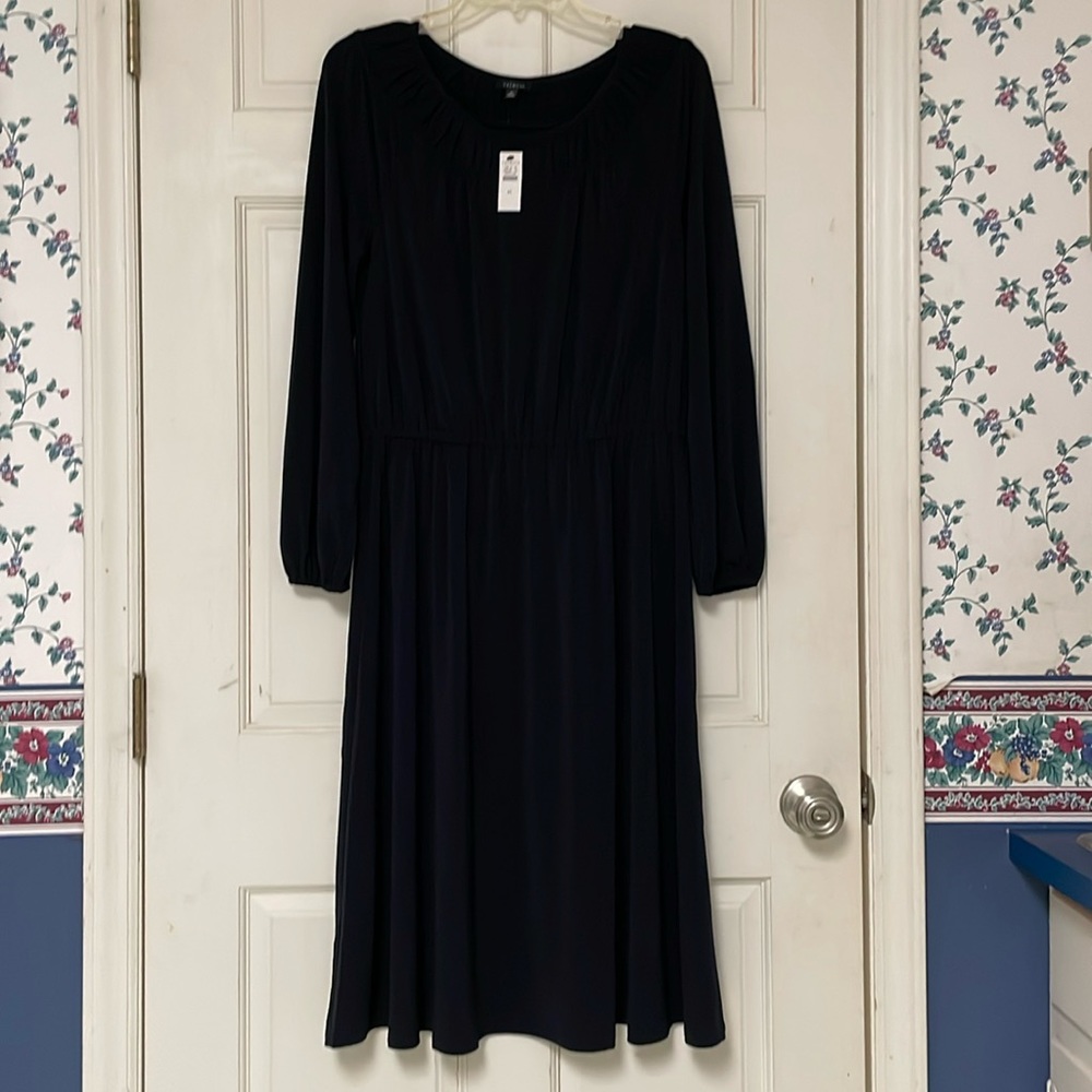 Talbots new with tag elastic waist black dress. Size medium.